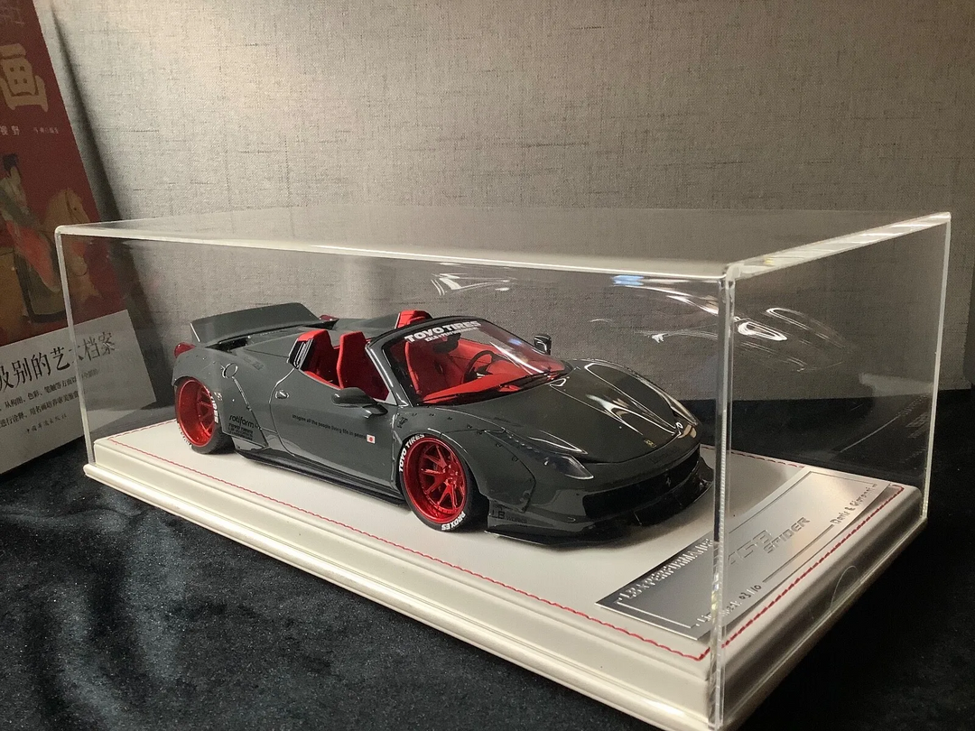 Ferrari 458 Spider LBWK (Gray/Red) [Davis & Giovanni] 1/18 scale