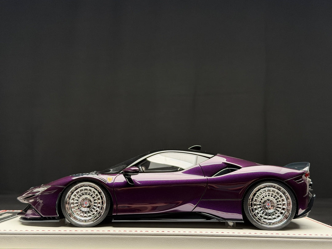 Ferrari SF90 Stradale NOVITEC (Dark Purple) [Davis & Giovanni] 1:18 scale