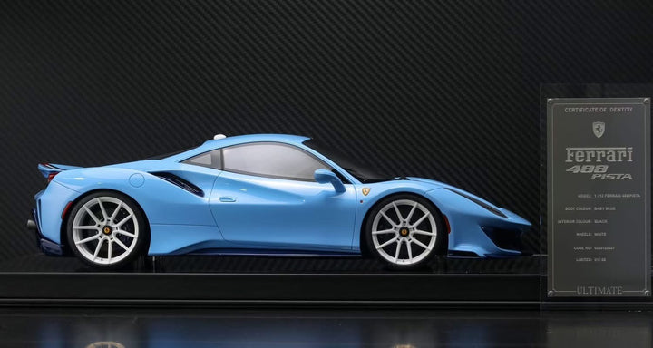 Ferrari 488 Pista (Baby Blue) [Davis & Giovanni] 1:12 scale