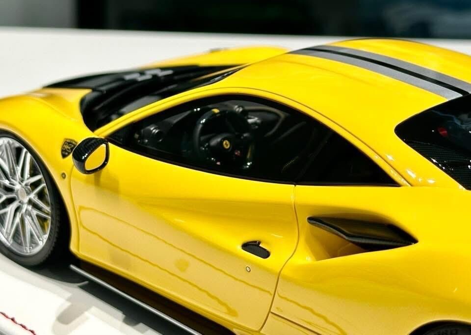 Ferrari F8 Tributo KEYVANY (Gloss Yellow/ Black) [Davis & Giovanni] 1:18 scale