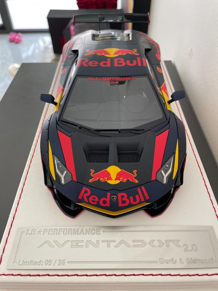 Lamborghini Aventador 2.0 LBWK (Black / RedBull) [Davis & Giovanni] 1/18 scale