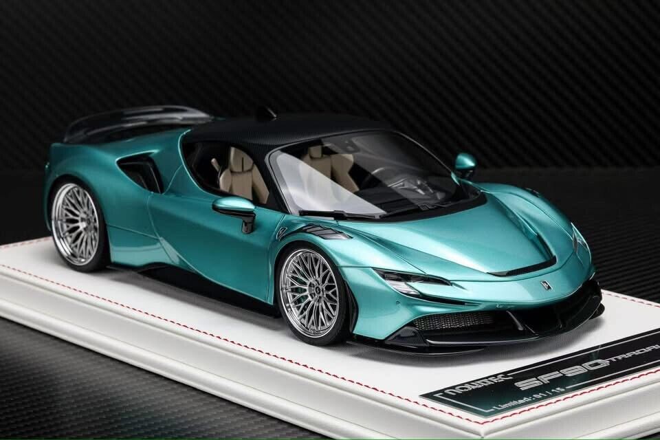 Ferrari SF90 Stradale NOVITEC (Turquoise) [Davis & Giovanni] 1/18 scale