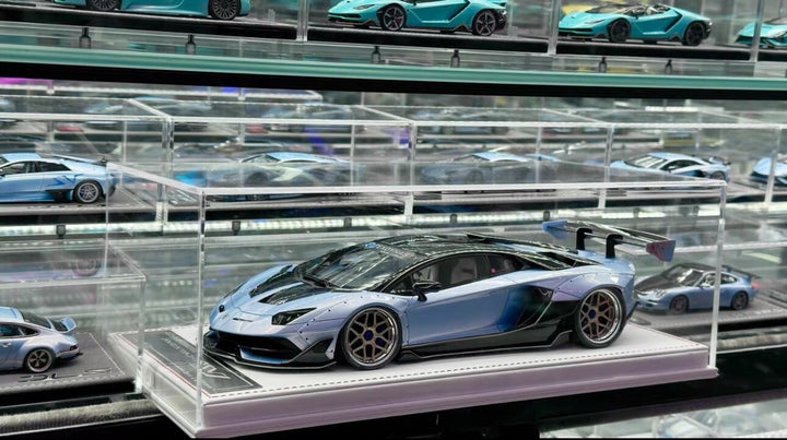 Lamborghini Aventador SVJ LBWK (Metallic Blue) [Davis & Giovanni] 1/18 scale
