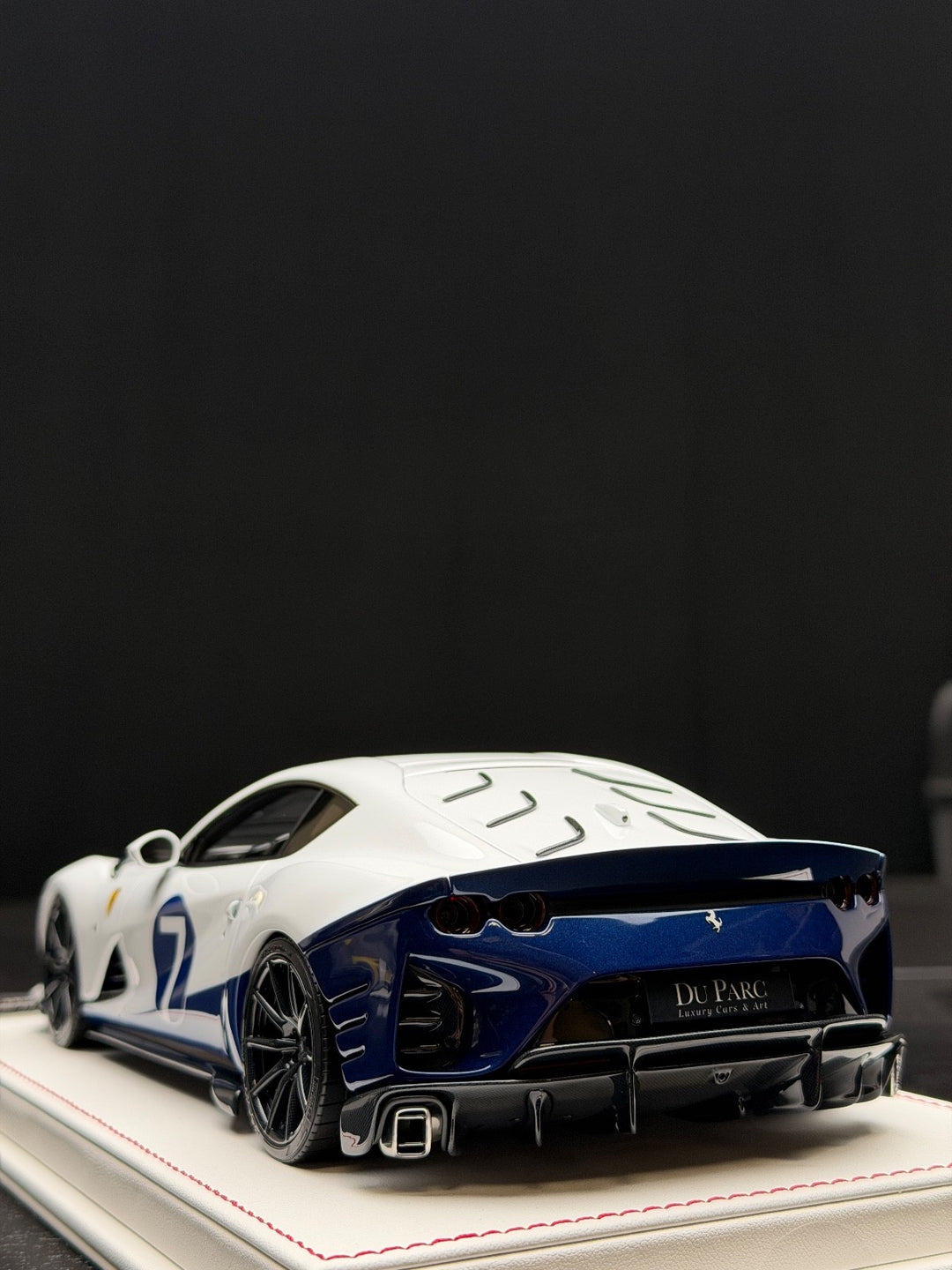 Ferrari 812 Competizione (White/ Blue no.7) [Davis & Giovanni] 1:18 scale