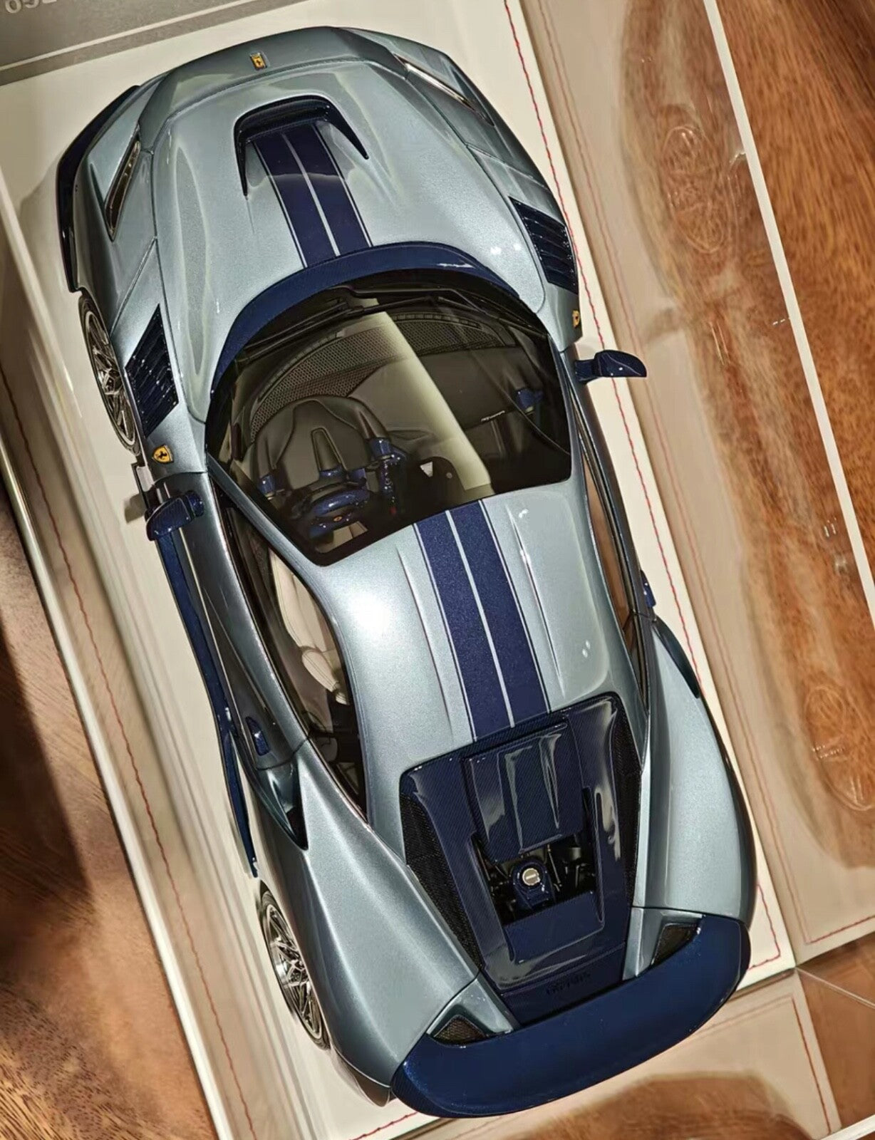 Ferrari F8 Tributo N-LARGO NOVITEC (Ice Blue) [Davis & Giovanni] 1:18