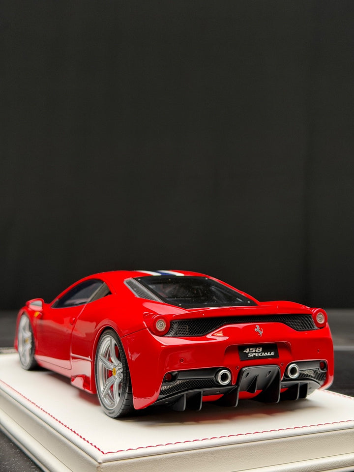 Ferrari 458 Speciale (Rosso Corsa, White/ Blue) [Davis & Giovanni] 1:18 scale