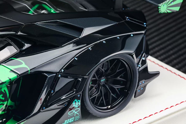 Lamborghini Aventador 2.0 LBWK (Green/ Black) [Davis & Giovanni] 1:18 scale