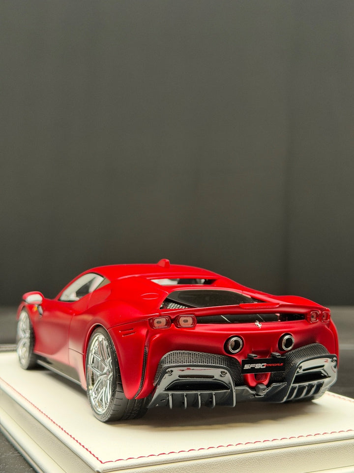 Ferrari SF90 Stradale (Matte Chrome Red) [Davis & Giovanni] 1:18 scale