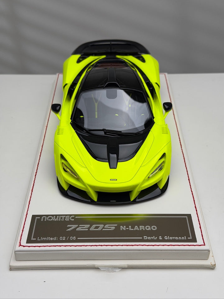 McLaren 720s N-LARGO NOVITEC (Neon Yellow) [Davis & Giovanni] 1/18 scale