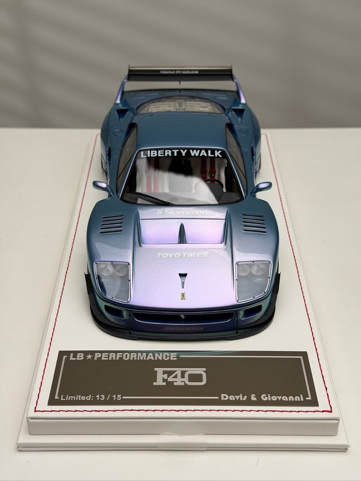 Ferrari F40 LBWK (Chameleon Blue Purple) [Davis & Giovanni] 1/18 scale