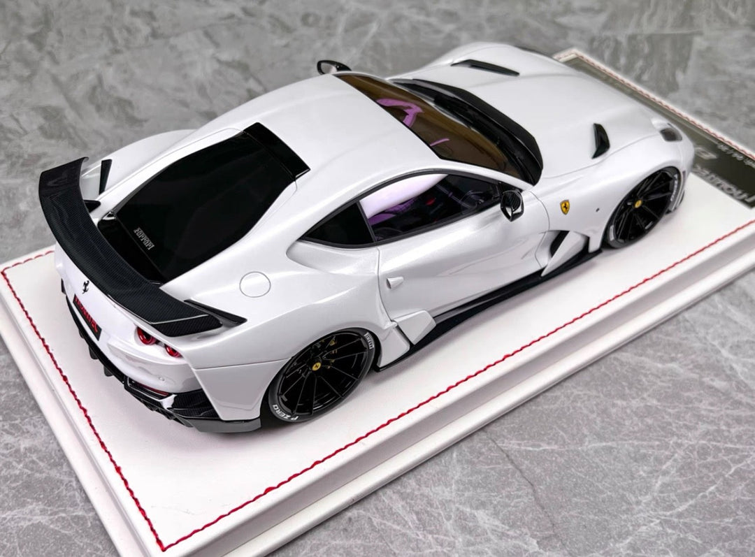 Ferrari 812 N-LARGO NOVITEC (White/ Purple int.) [Davis & Giovanni] 1:18 scale