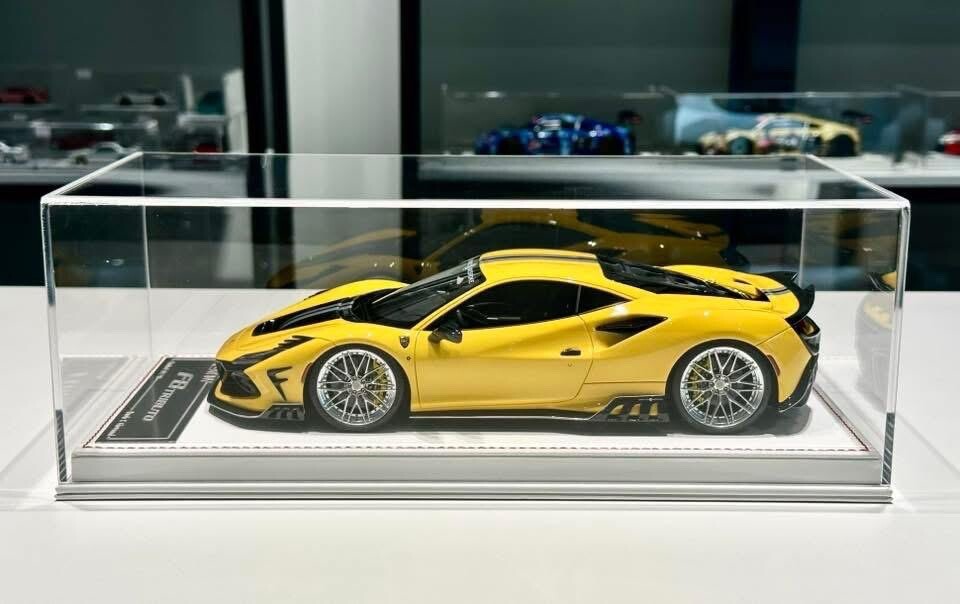 Ferrari F8 Tributo KEYVANY (Gloss Yellow/ Black) [Davis & Giovanni] 1:18 scale