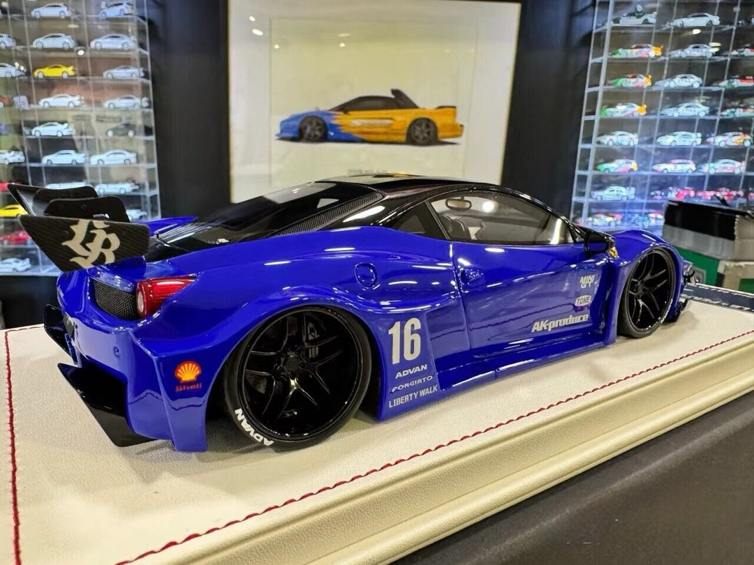 Ferrari 458 GT LBWK (Blue) [Davis & Giovanni] 1:18 scale