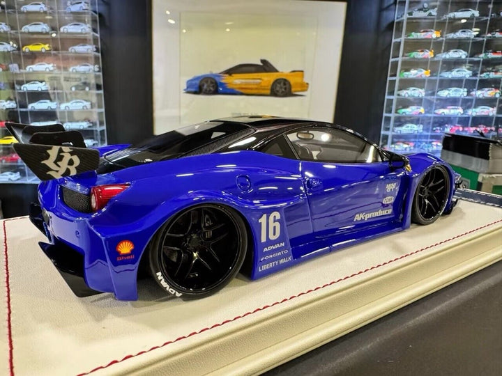 Ferrari 458 GT LBWK (Blue) [Davis & Giovanni] 1:18 scale