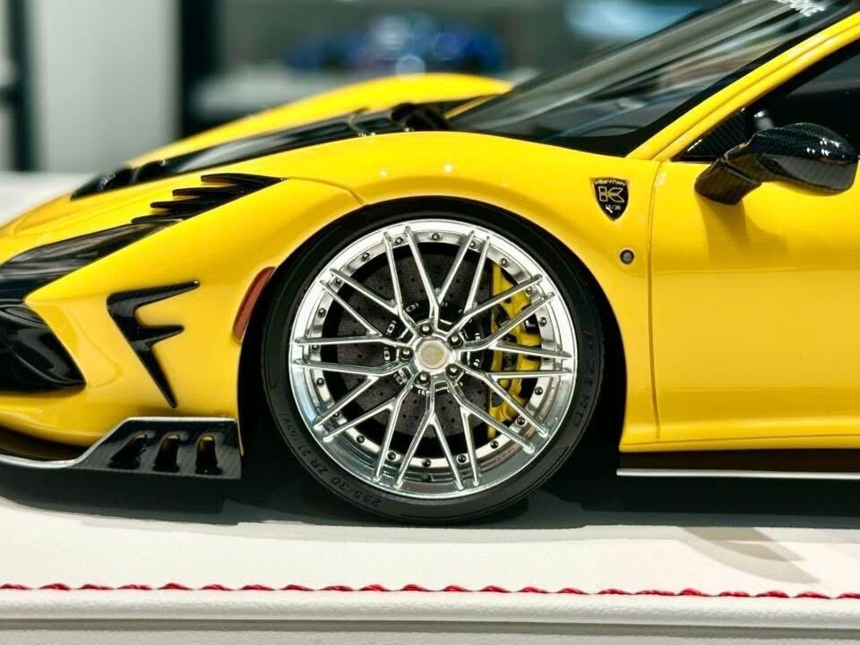 Ferrari F8 Tributo KEYVANY (Gloss Yellow/ Black) [Davis & Giovanni] 1:18 scale