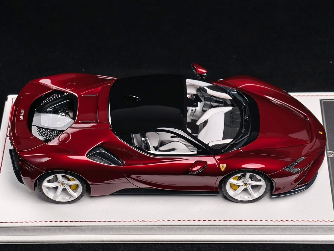 Ferrari SF90 Stradale (Metallic Dark Red) [Davis & Giovanni] 1:18 scale