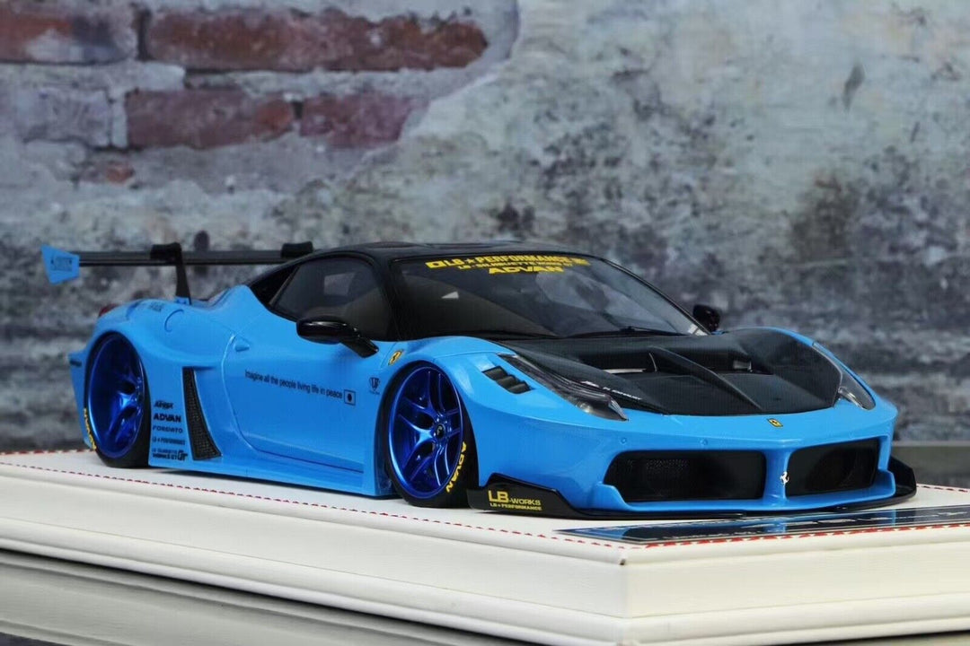 Ferrari 458 GT LBWK (Blue) [Davis & Giovanni] 1/18 scale