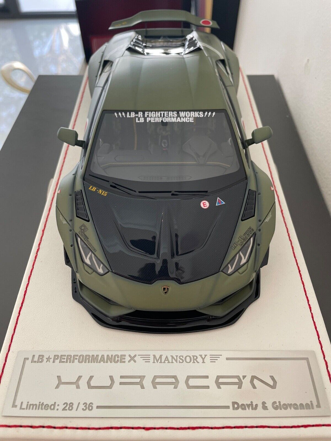 Lamborghini Huracan LBWK x Mansory (Matt Green ZF) [Davis & Giovanni] 1/18 scale