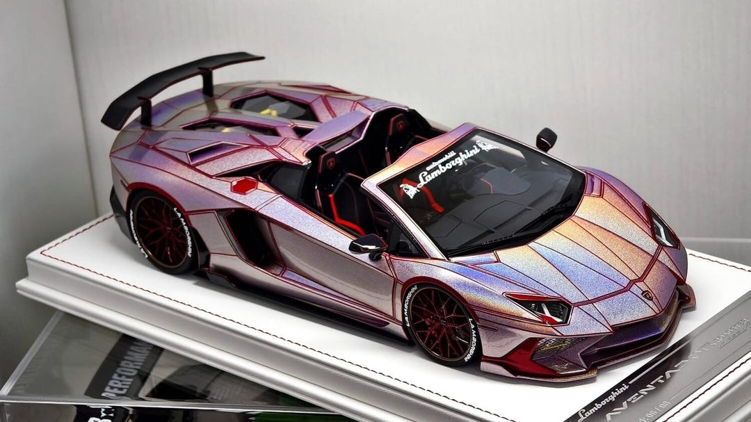 Lamborghini Aventador Roadster (Fantasy Pink TRON) [Davis & Giovanni] 1:18 scale