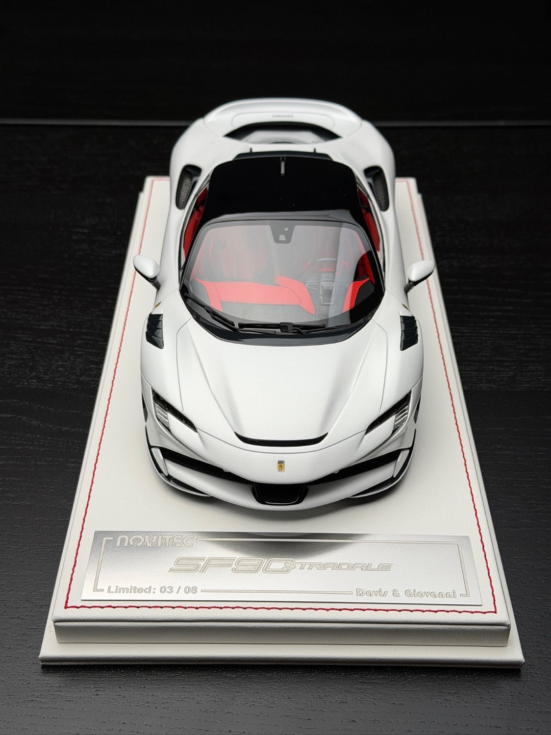 Ferrari SF90 Stradale NOVITEC (Matte White) [Davis & Giovanni] 1:18 scale