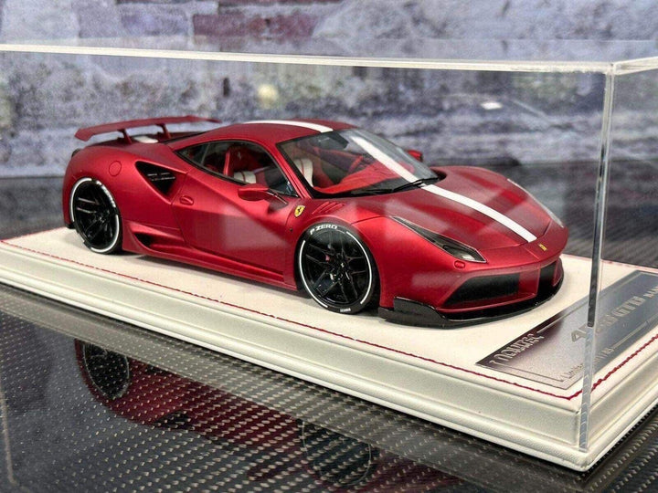 Ferrari 488 GTB N-LARGO NOVITEC (Matt Chrome Red) [Davis & Giovanni] 1:18 scale