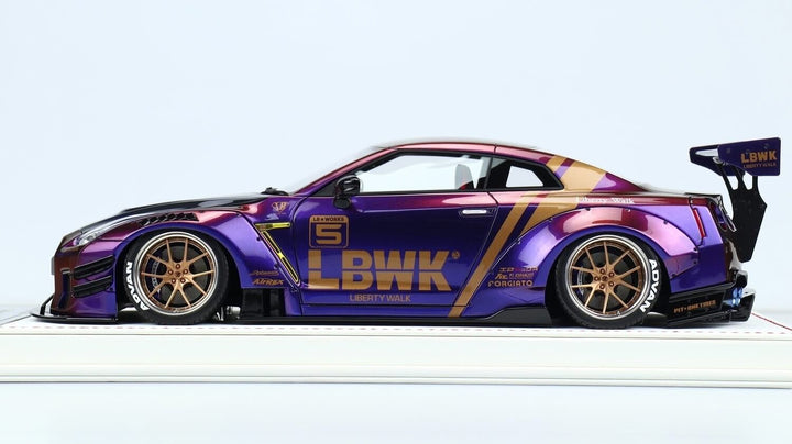 Nissan R35 GTR Type 2 LBWK (Chameleon Purple) [Davis & Giovanni] 1/18 scale