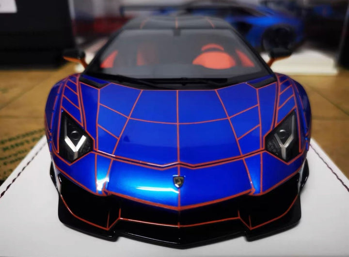 Lamborghini Aventador LBWK (Blue/ Orange TRON) [Davis & Giovanni] 1:18 scale