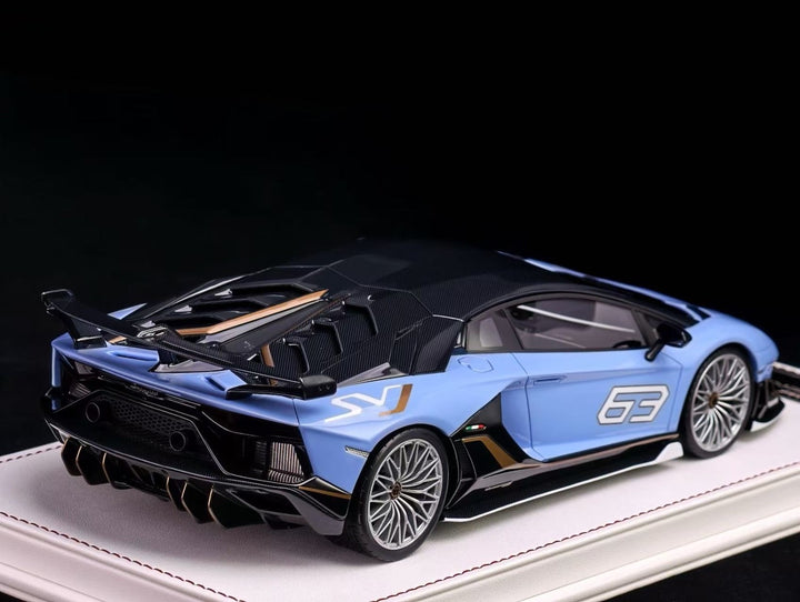 Lamborghini Aventador SVJ (Baby Blue) [Davis & Giovanni] 1/18 scale