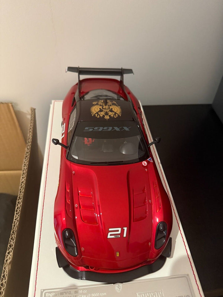 Ferrari 599XX EVO (Metallic Red w/ Russian Crest) [Davis & Giovanni] 1:18 scale
