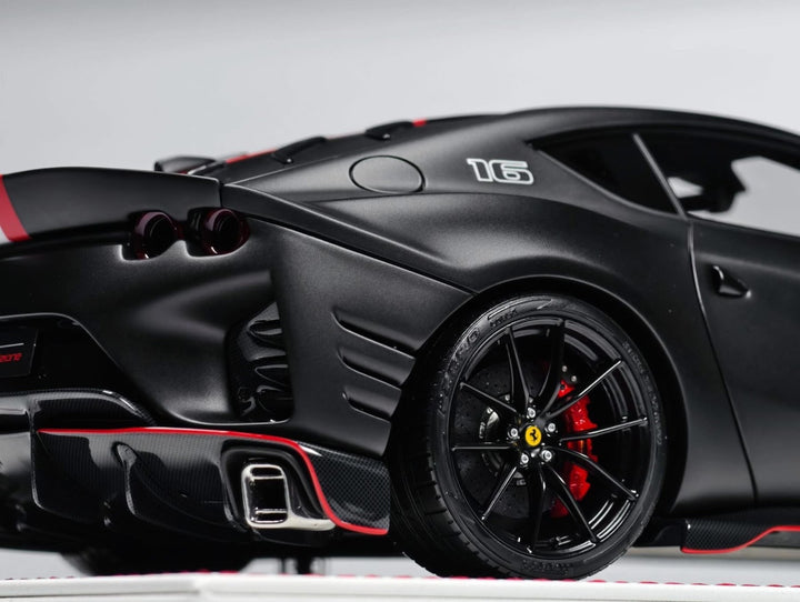 Ferrari 812 Competizione (Matte Black w/ stripe) [Davis & Giovanni] 1:18 scale