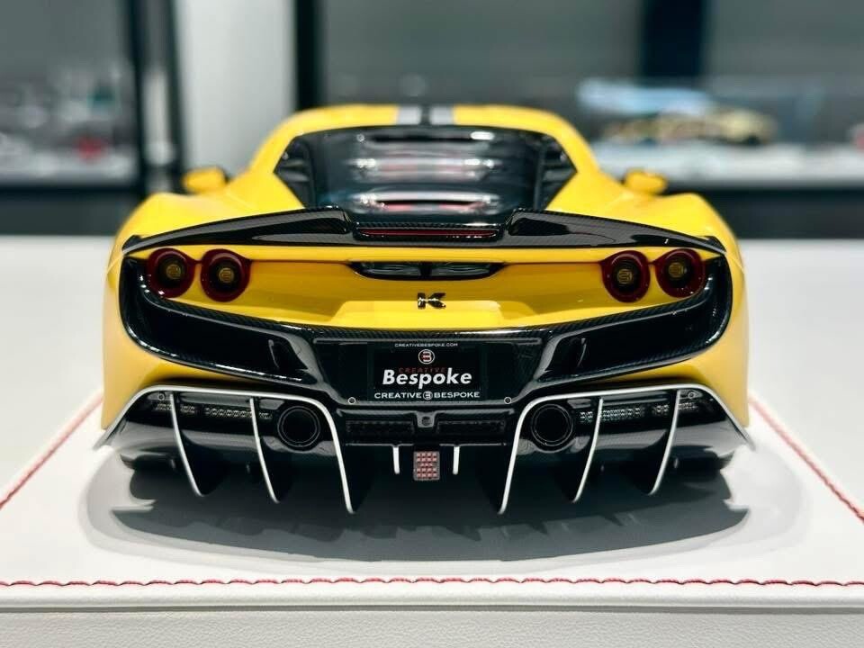 Ferrari F8 Tributo KEYVANY (Gloss Yellow/ Black) [Davis & Giovanni] 1:18 scale
