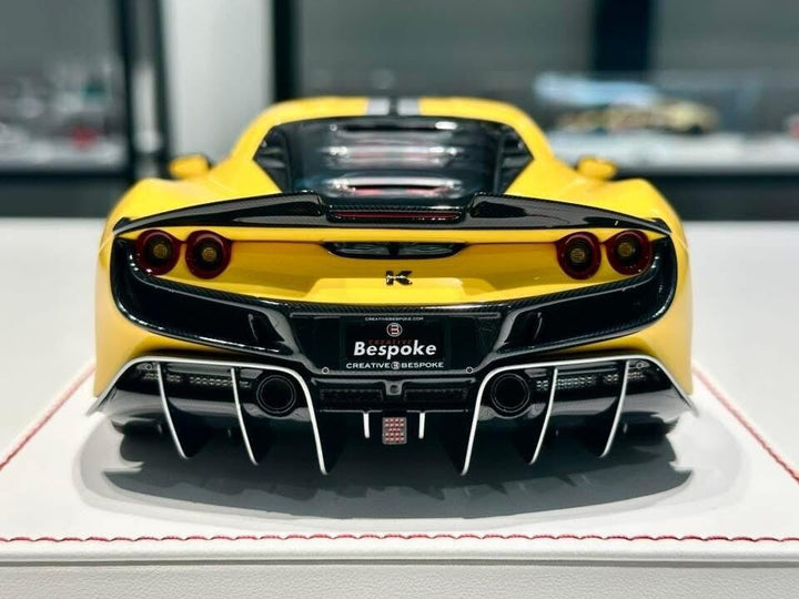 Ferrari F8 Tributo KEYVANY (Gloss Yellow/ Black) [Davis & Giovanni] 1:18 scale
