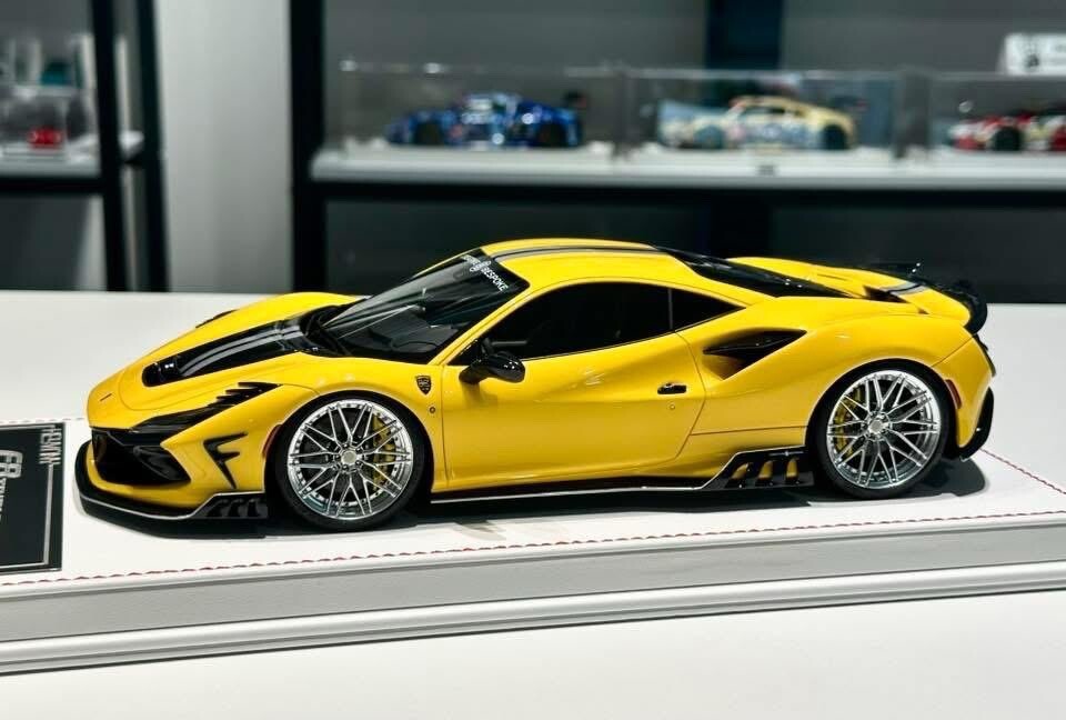 Ferrari F8 Tributo KEYVANY (Gloss Yellow/ Black) [Davis & Giovanni] 1:18 scale