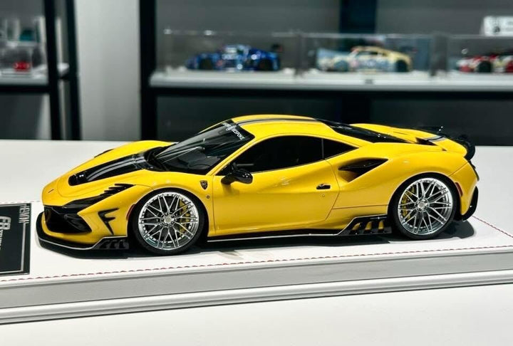 Ferrari F8 Tributo KEYVANY (Gloss Yellow/ Black) [Davis & Giovanni] 1:18 scale