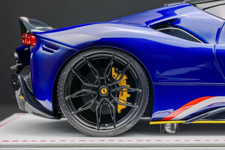 Ferrari SF90 Stradale (Blue Metallic Italian Flag) [Davis & Giovanni] 1/18 scale