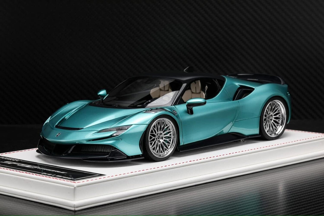 Ferrari SF90 Stradale NOVITEC (Turquoise) [Davis & Giovanni] 1/18 scale