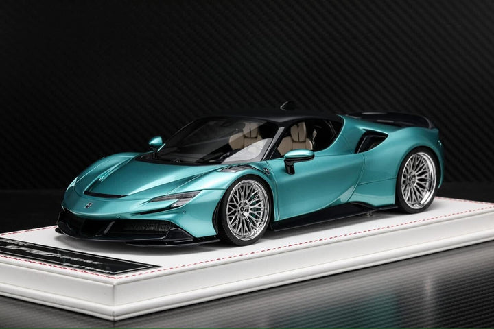 Ferrari SF90 Stradale NOVITEC (Turquoise) [Davis & Giovanni] 1/18 scale