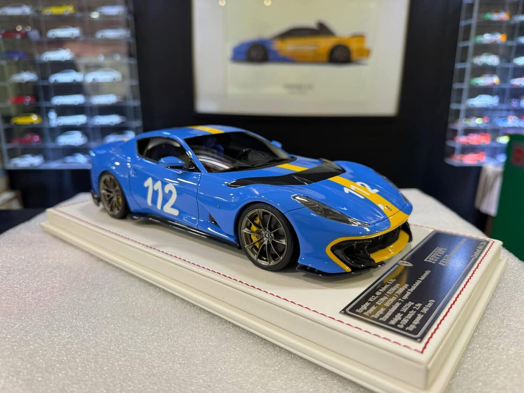 Ferrari 812 Competizione NOVITEC (Blue) [Davis & Giovanni] 1/18 scale 112 RARE