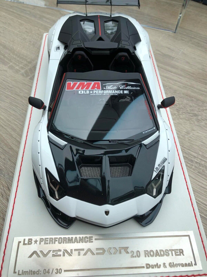Lamborghini Aventador 2.0 Roadster LBWK (White) [Davis & Giovanni] 1:18 scale