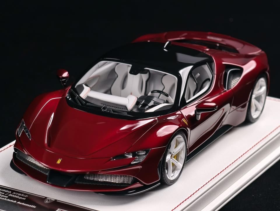 Ferrari SF90 Stradale (Metallic Dark Red) [Davis & Giovanni] 1:18 scale