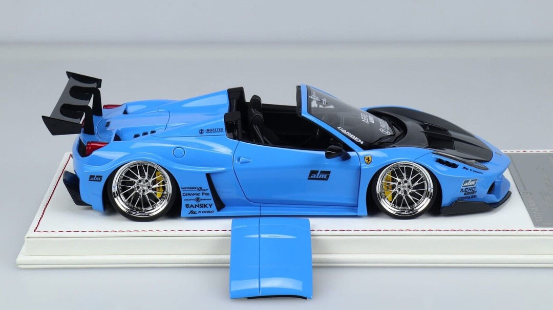 Ferrari 458 Spider GT LBWK (Blue) [Davis & Giovanni] 1/18 scale