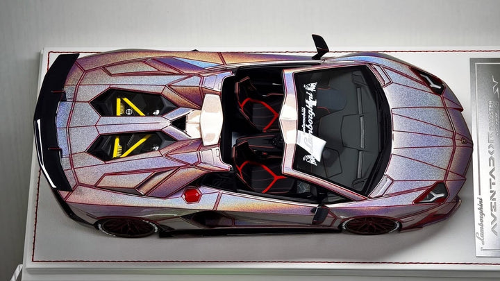 Lamborghini Aventador Roadster (Fantasy Pink TRON) [Davis & Giovanni] 1:18 scale