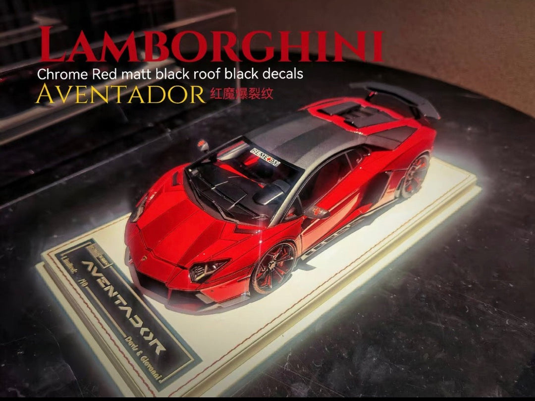 Lamborghini Aventador NOVITEC (Chrome Red) [Davis & Giovanni] 1/18 scale