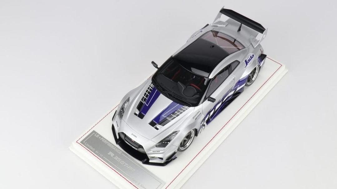 Nissan R35 GT-RR LBWK (Silver/ Blue Jada Livery) [Davis & Giovanni] 1/18 scale