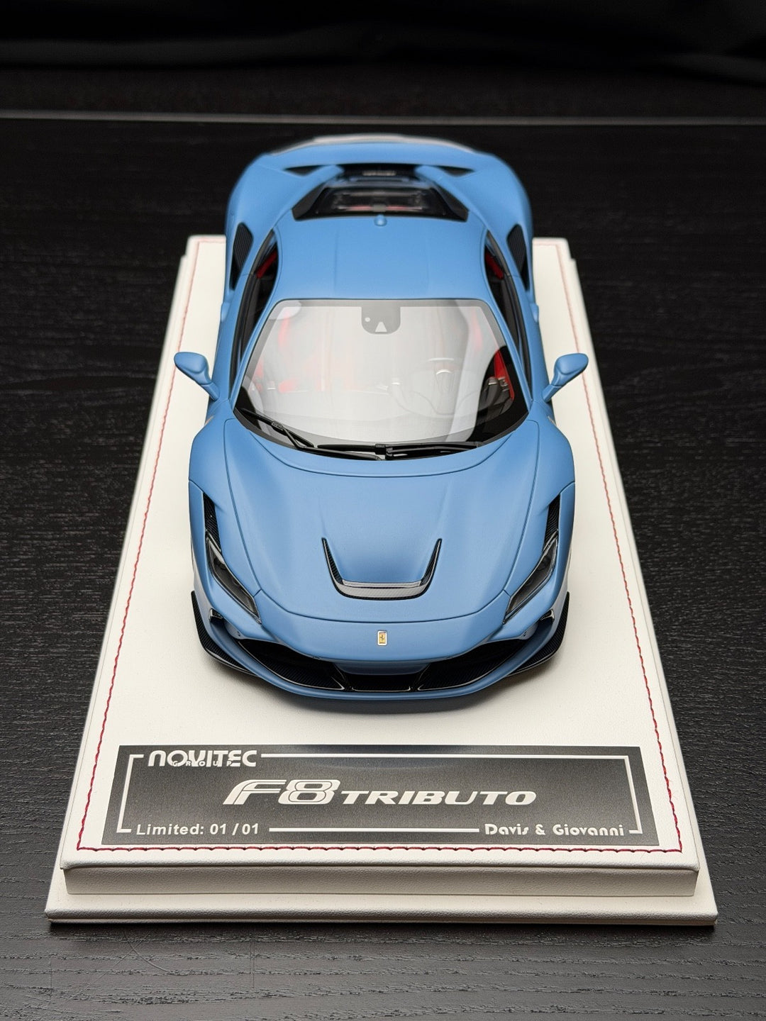 Ferrari F8 Tributo NOVITEC (Matte Blue) [Davis & Giovanni] 1:18 scale - 1 OF 1