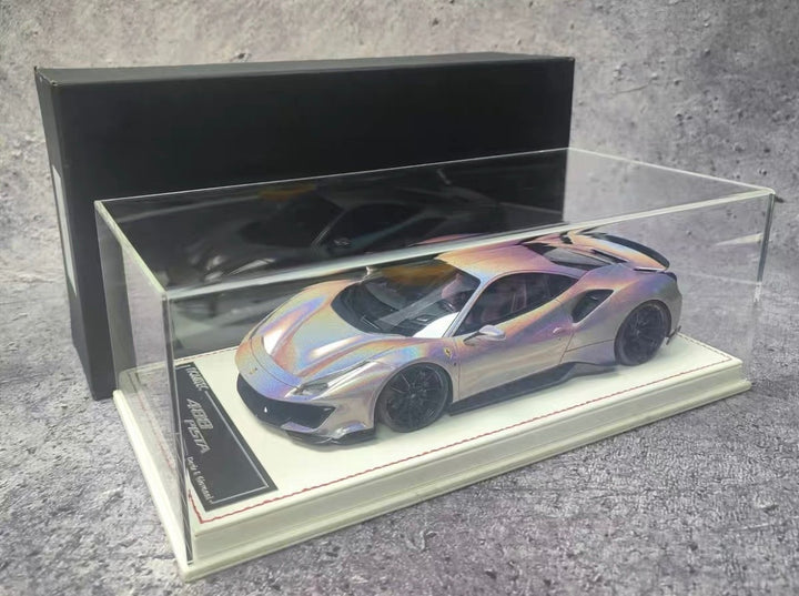 Ferrari 488 Pista NOVITEC (Fantasy Silver) [Davis & Giovanni] 1:18 scale
