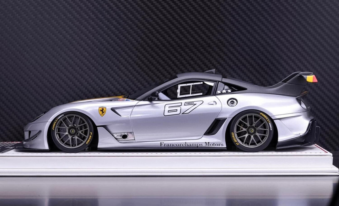 Ferrari 599XX EVO (Silver/Yellow 67, France) [Davis & Giovanni] 1/18 scale