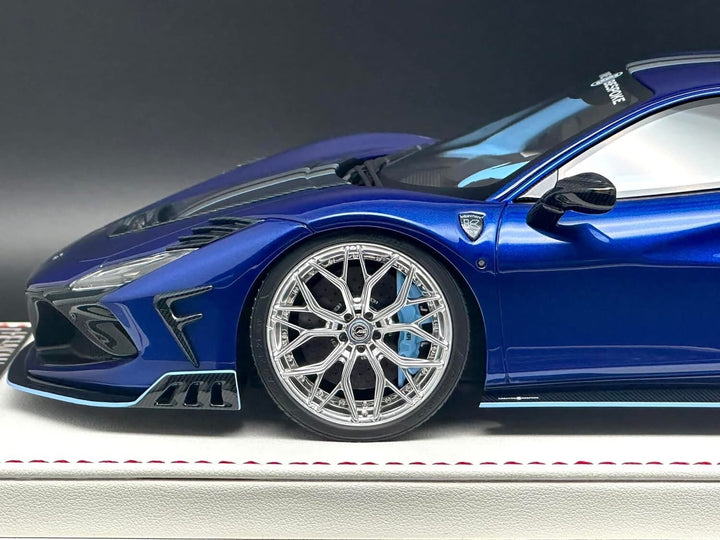 Ferrari F8 Tributo KEYVANY (Metallic Blue) [Davis & Giovanni] 1:18 scale
