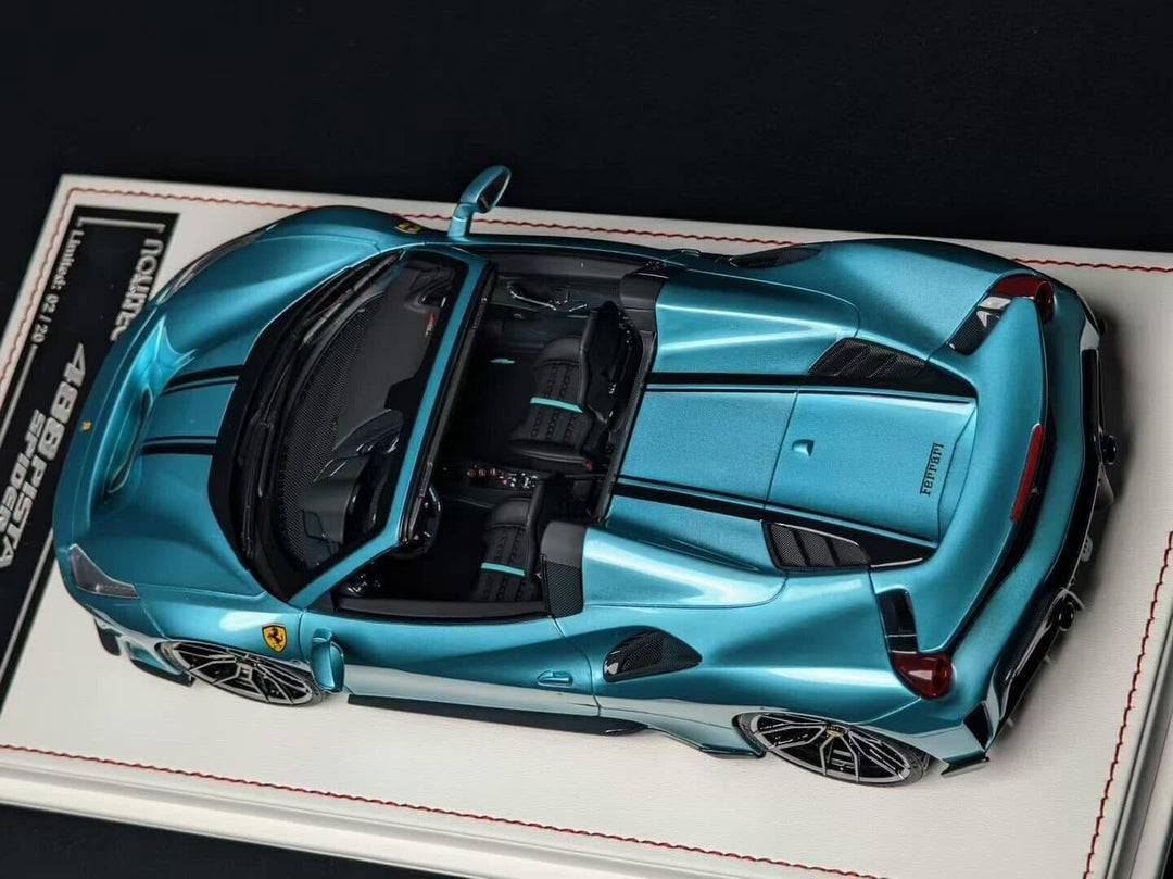Ferrari 488 Pista Spider NOVITEC (Turquoise) [Davis & Giovanni] 1/18 scale