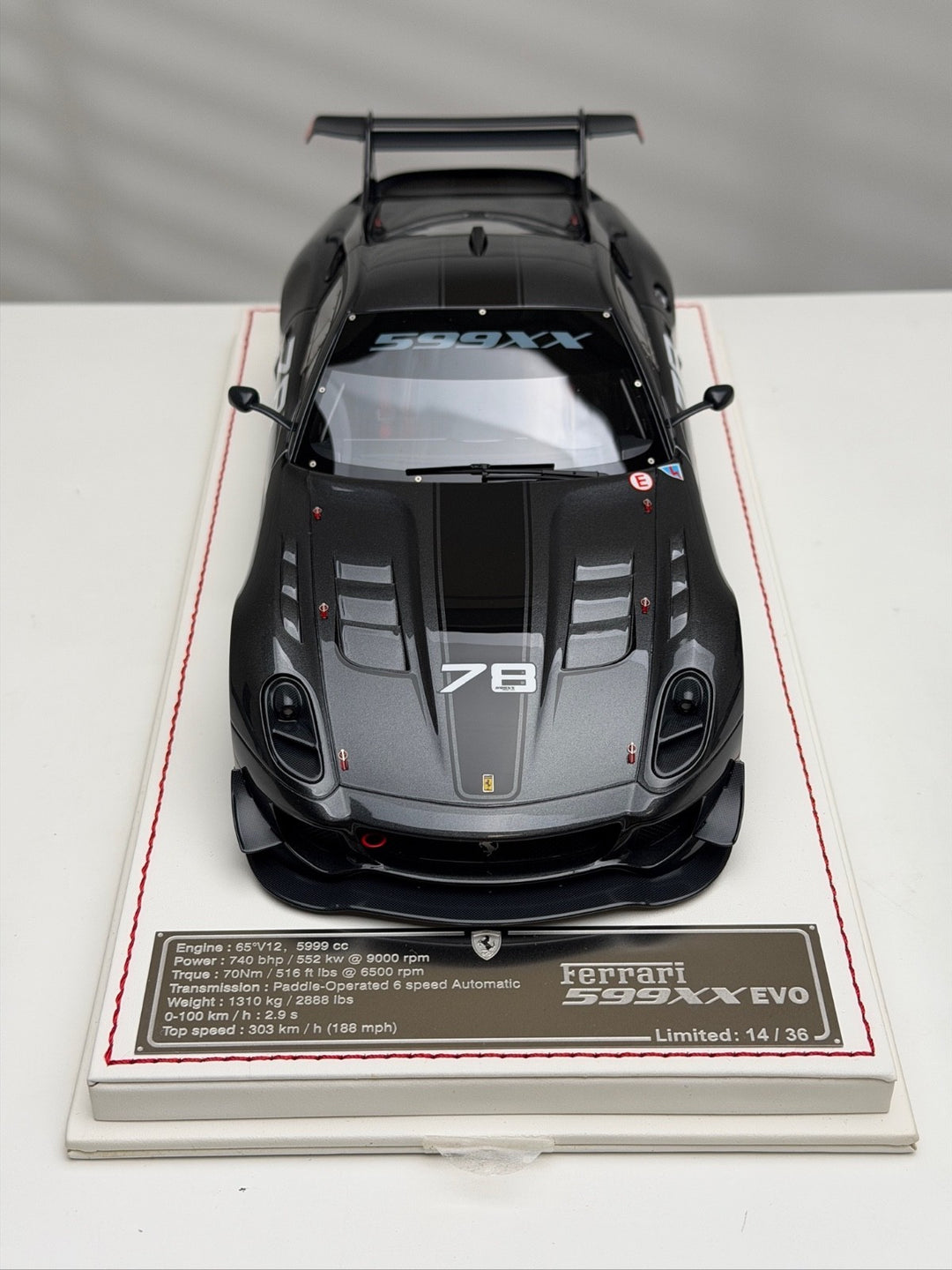 Ferrari 599XX EVO (Metallic Dark Gray) [Davis & Giovanni] 1/18 scale